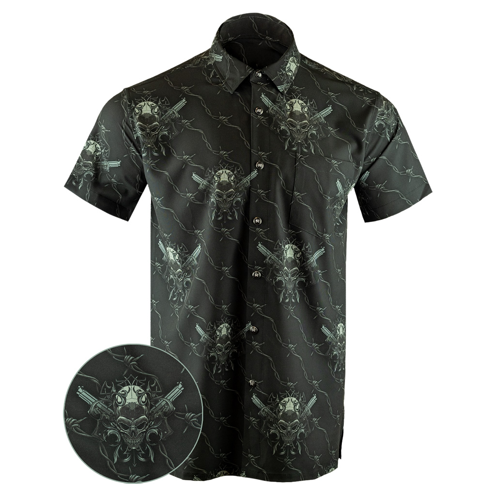 The Hitman V3 Button Down Shirt Tactical Shirt Hawaii Style Birthday Gifts For Boyfriend