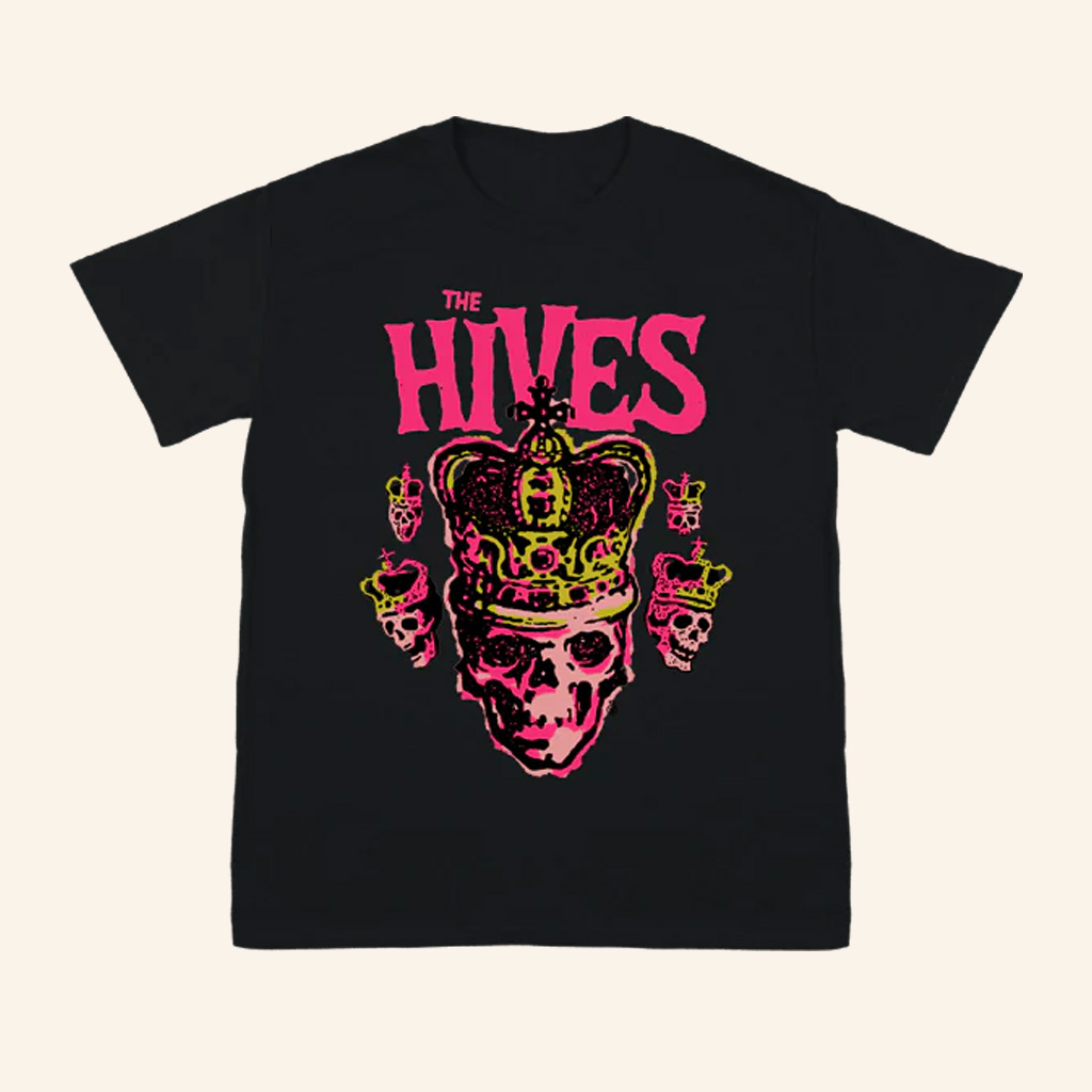 The Hives Merch Skull Crown Black T-Shirt Christmas Presents For Wife The Hives Merch Skull Crown Black T-Shirt Christmas Presents For Wife