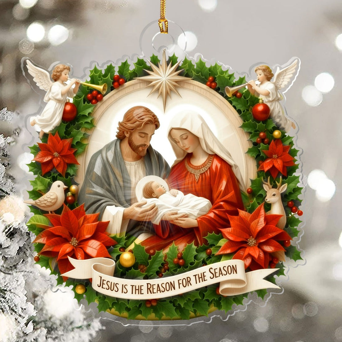 The Holy Season Christmas Ornament Gifts From Daughter To Mother For Xmas Tree Decor
