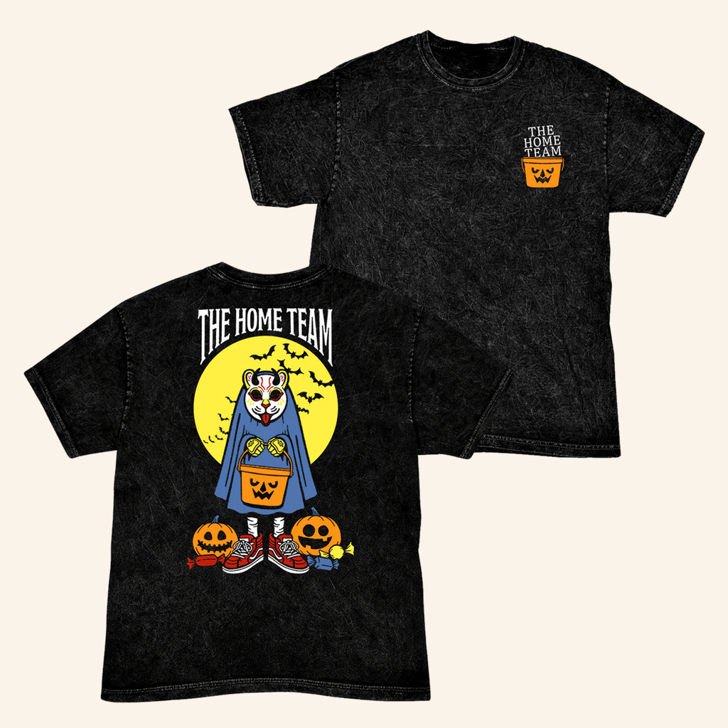 The Home Team Merch Trick Or Treat Wash T-Shirt Halloween Gifts For Friends The Home Team Merch Trick Or Treat Wash T-Shirt Halloween Gifts For Friends