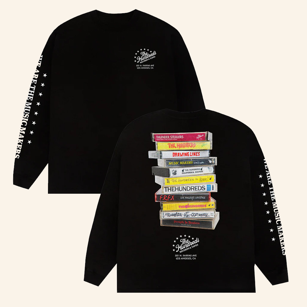 The Hundreds Merch Cassette Black Long Sleeve Shirt Gifts Ideas For Friends The Hundreds Merch Cassette Black Long Sleeve Shirt Gifts Ideas For Friends