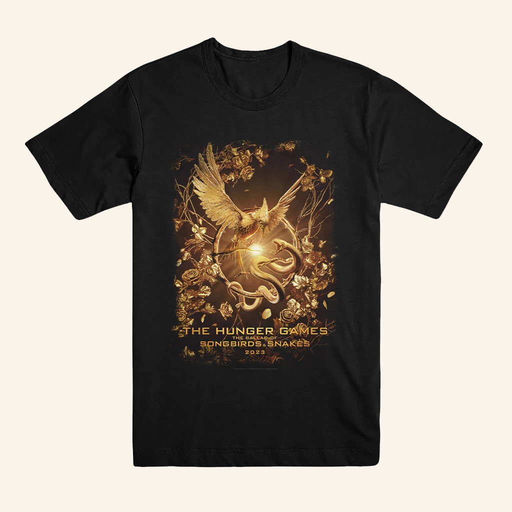 The Hunger Games Merch The Ballad Of Songbirds And Snakes Key Art T-Shirt Boyfriend Gifts The Hunger Games Merch The Ballad Of Songbirds And Snakes Key Art T-Shirt Boyfriend Gifts
