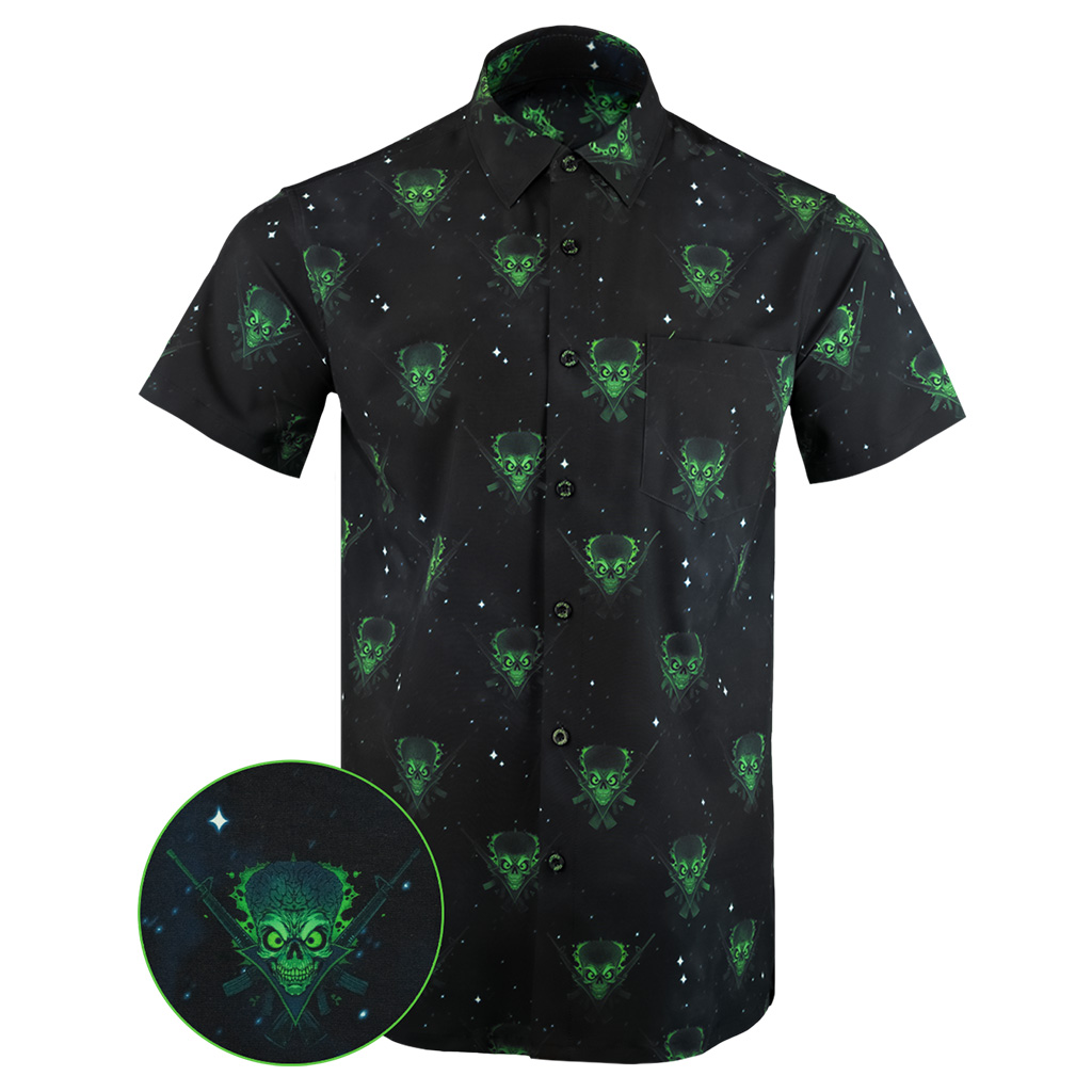 The Invader Button Down Shirt Hawaiian Tactical Button Down Birthday Gifts For Father