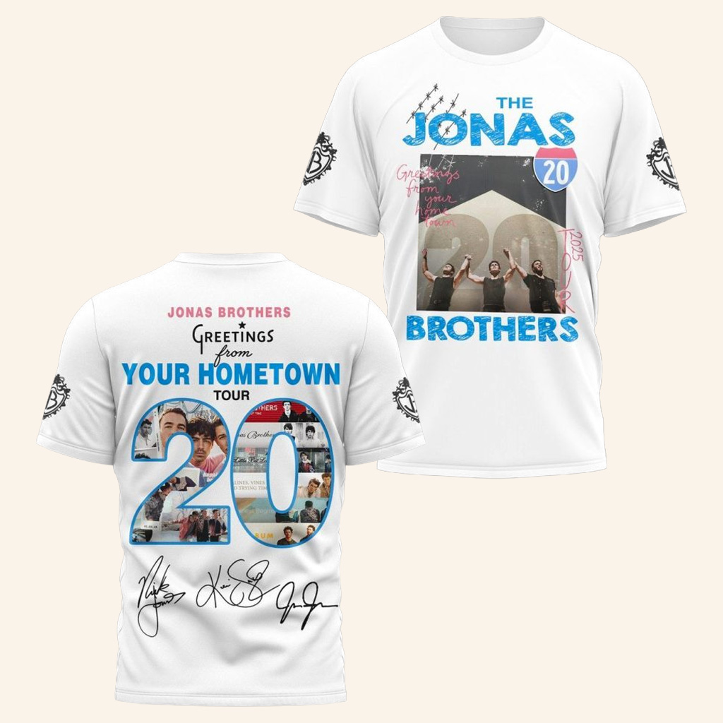 The Jonas Brothers Merch Greetings From Your Hometown Tour T-Shirt Jonas Brothers Tour Merch
