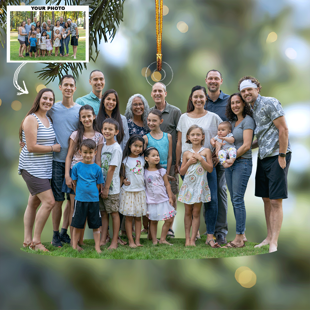 The Joy Of Family Reunions Personalized Photo Mica Ornament Christmas Gift For Family
