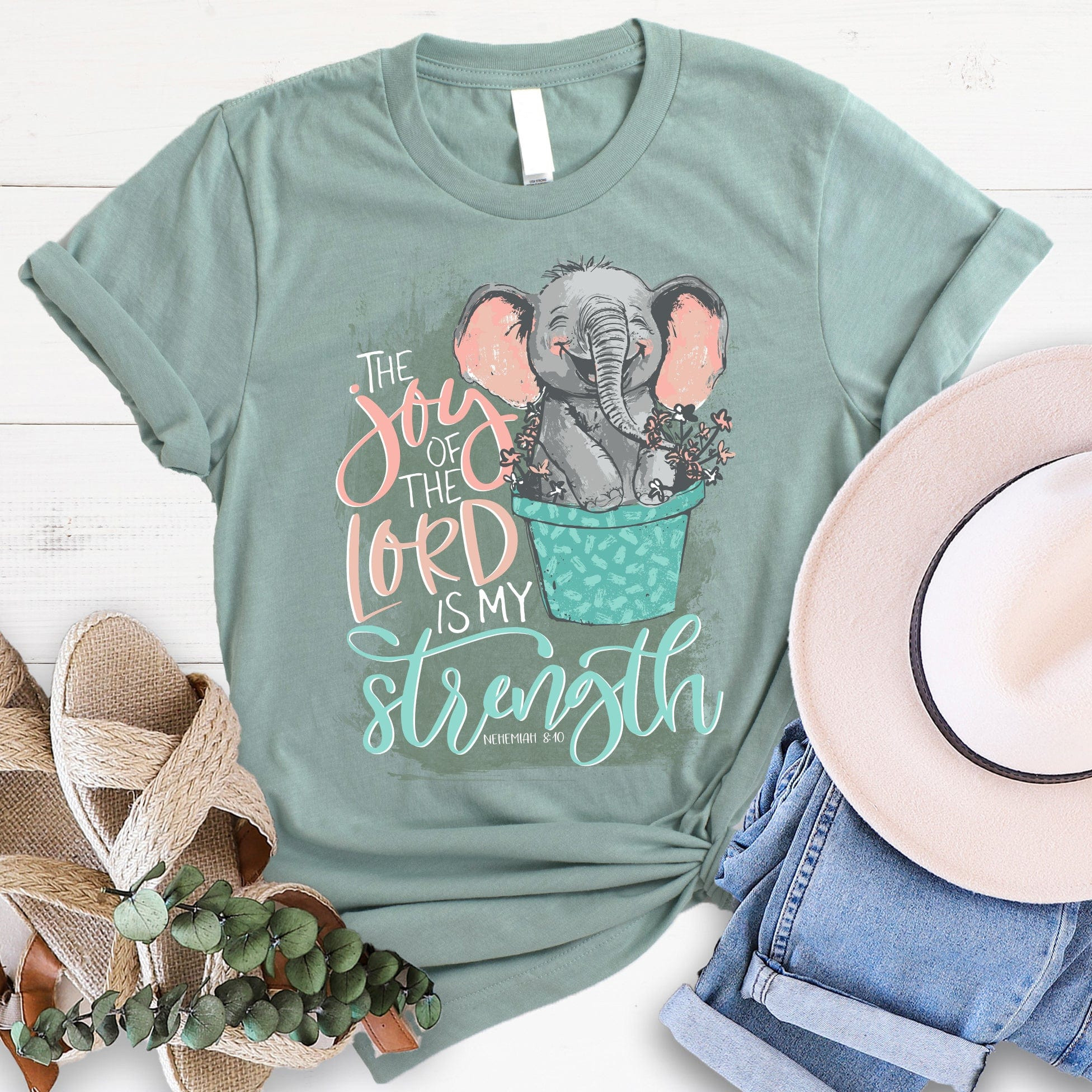 The Joy Of The Lord Christian Faith Shirt Religious Gifts Inspirational Apparel Tee