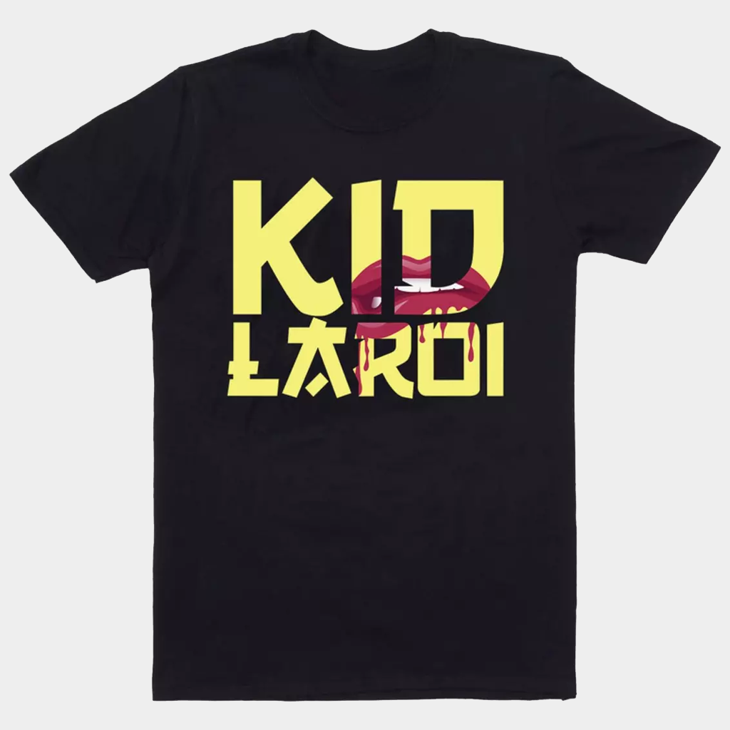 The Kid LAROI Merch Lips Black T-Shirt Music Lover Gift Ideas For Him