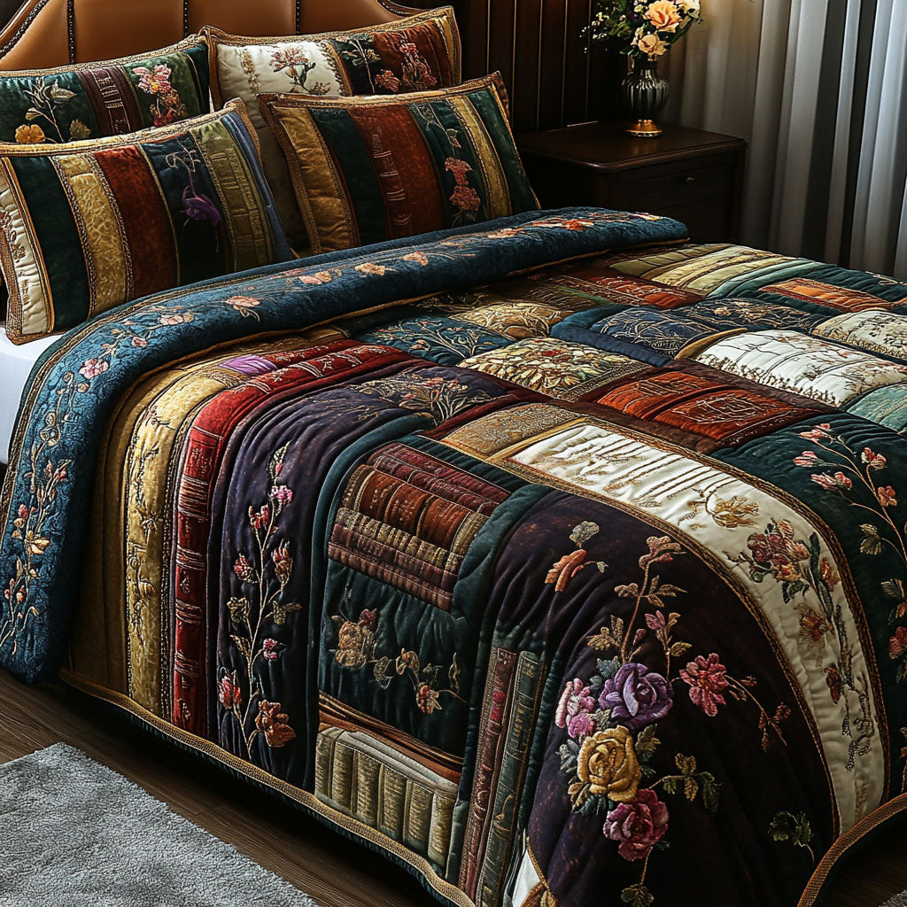 The Knowledge Grove Quilted Bedding Set Christmas Duvet Sets Book Themed Birthday Presents