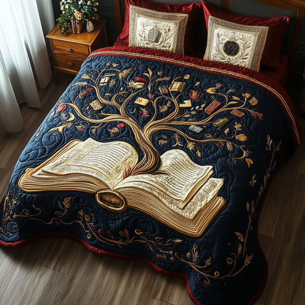 The Knowledge Tree Quilted Bedding Set Bed Room Decoration Tree Of Life Gifts For Grangarents