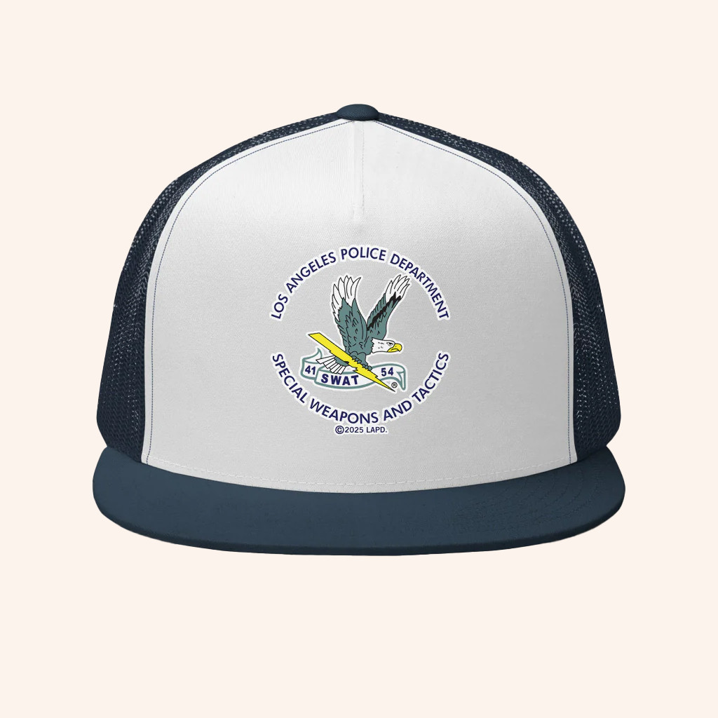 The LAPD Merch SWAT Logo Trucker Hat Best Gifts For Police Officers The LAPD Merch SWAT Logo Trucker Hat Best Gifts For Police Officers