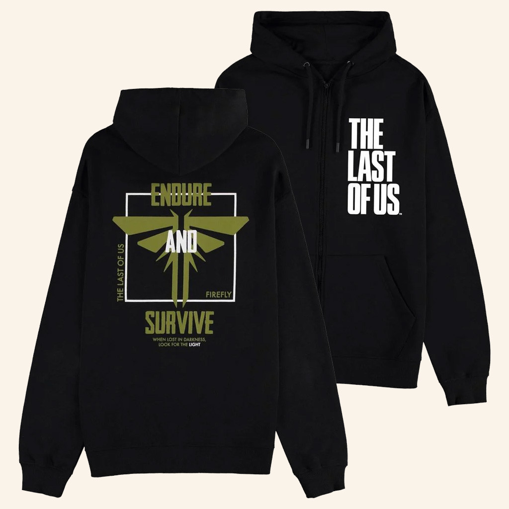 The Last Of Us Merch Endure And Survive Zip Hoodie Gifts Ideas For Boyfriend