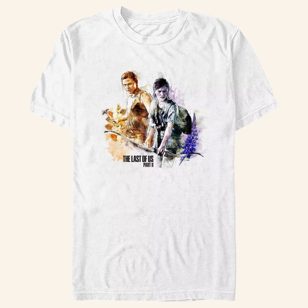 The Last Of Us Merch The Last Of Us Part II Abby And Ellie Floral T-Shirt Gifts For Fans
