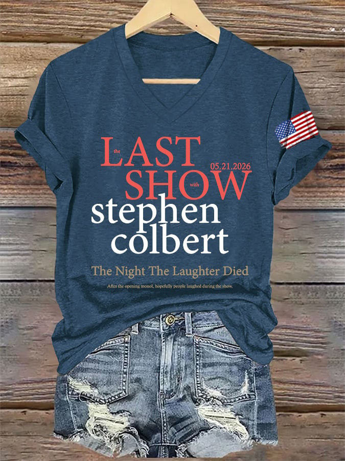 The Last Show 05 21 2026 V-Neck Shirt Women Night The Laughter Died Fan Apparel Gift Ideas