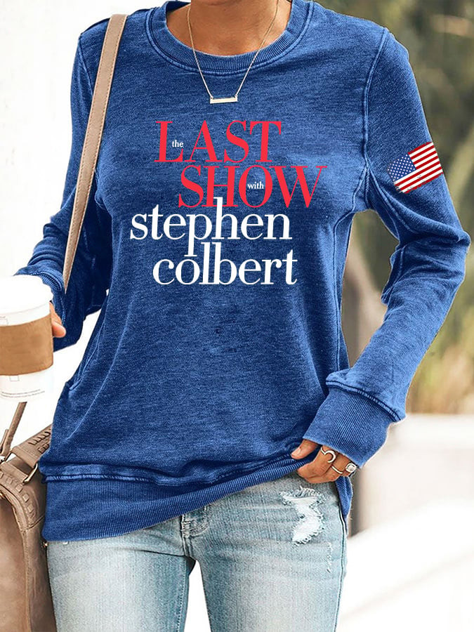 The Last Show With Colbert Long Sleeve Shirt Women Retro Late Night Fan Merch Best Gift For Fans