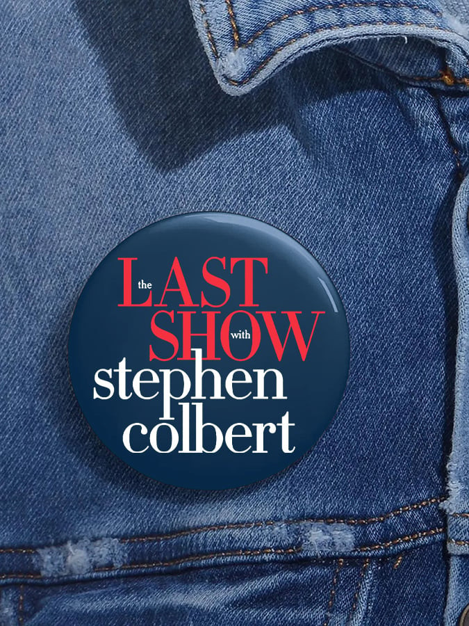 The Last Show With Stephen Colbert Pin Button Fan Gear Late Night Colbert Fan Merch
