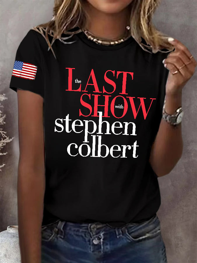 The Last Show With Stephen Colbert T-Shirt Women Late Night Fan Apparel Gift For Fans
