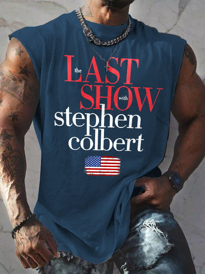 The Last Show With Stephen Colbert Tank Top Men Late Night Fan Merch Best Gift For Him