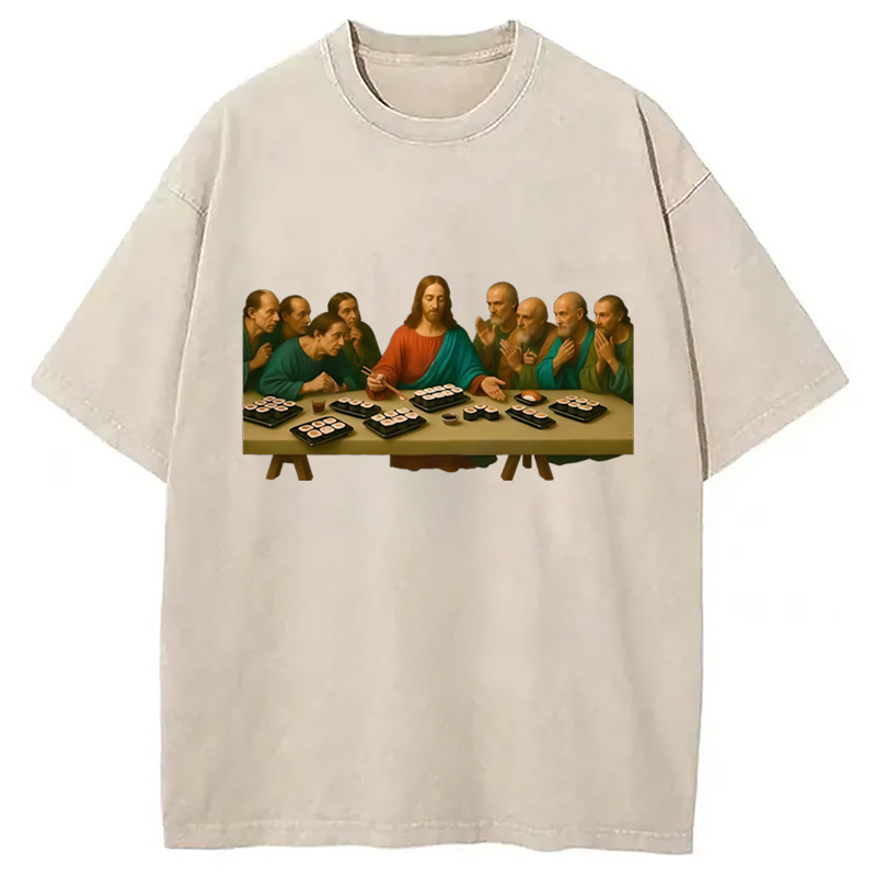 The Last Sush Washed T-Shirt Casual Oversized Outfit Style Gifts For Best Friend