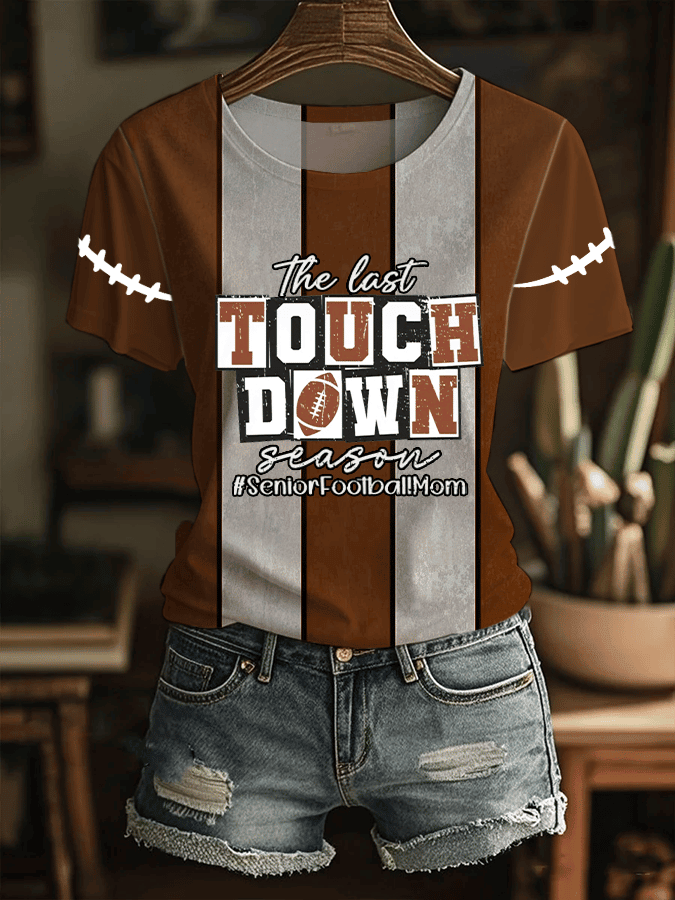 The Last Touchdown Season Football T-Shirt Game Day Clothing Presents