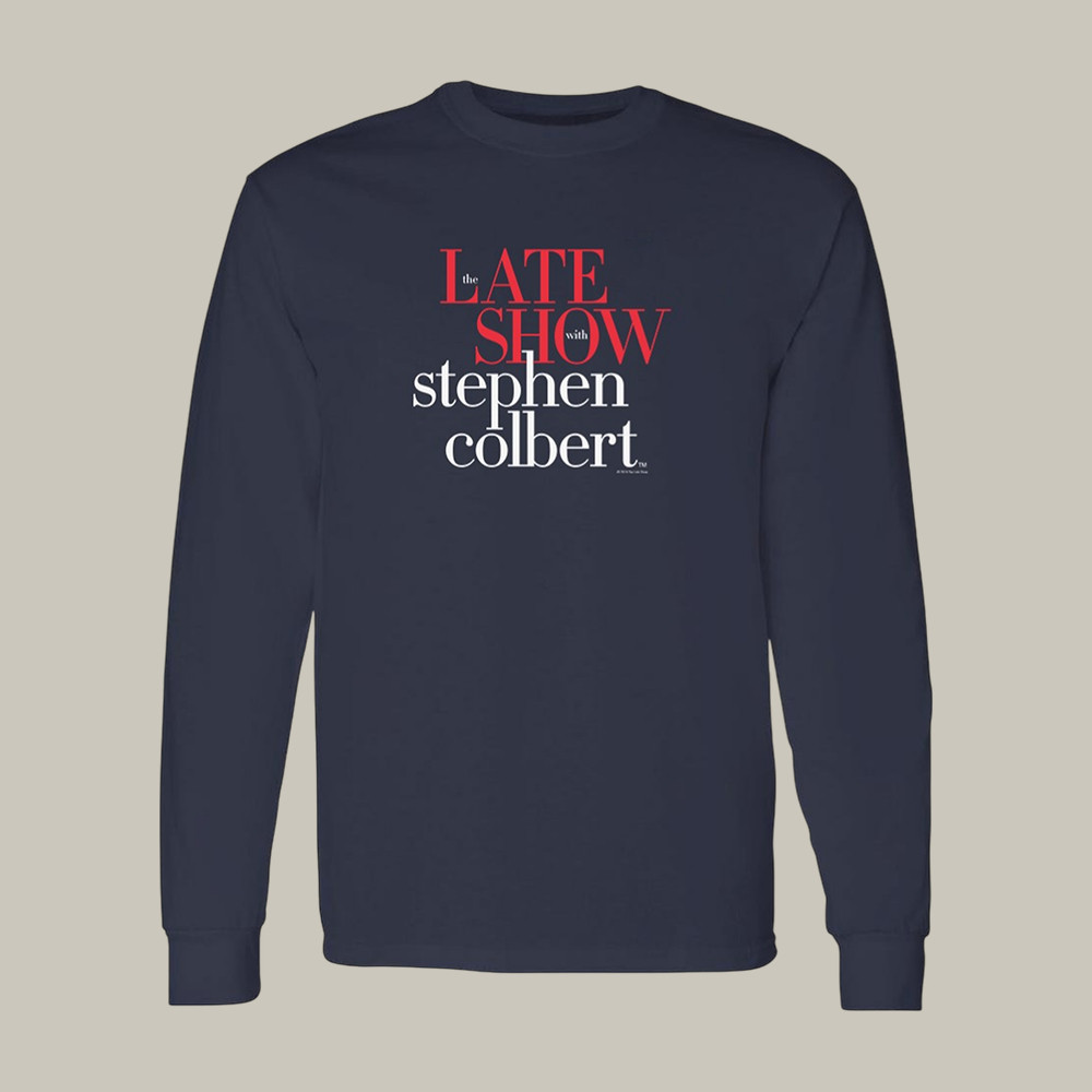The Late Show With Stephen Colbert Long Sleeve Shirt Late Show CBS Apparel Fan Gift