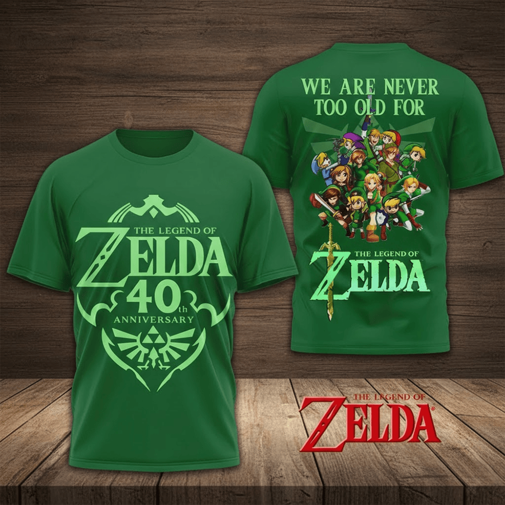 The Legend Of Zelda 40Th Anniversary Link Evolution Shirt The Legend Of Zelda Merch