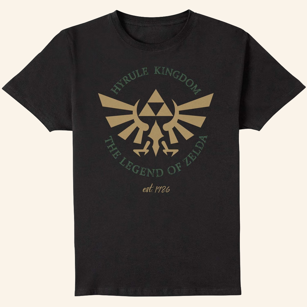 The Legend Of Zelda Merch Hyrule Kingdom Crest T-Shirt Presents For Video Game Lovers