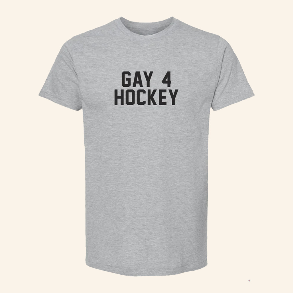 The Little Gay Merch Gay 4 Hockey T-Shirt Funny Shirt Gifts For Ice Hockey Fans