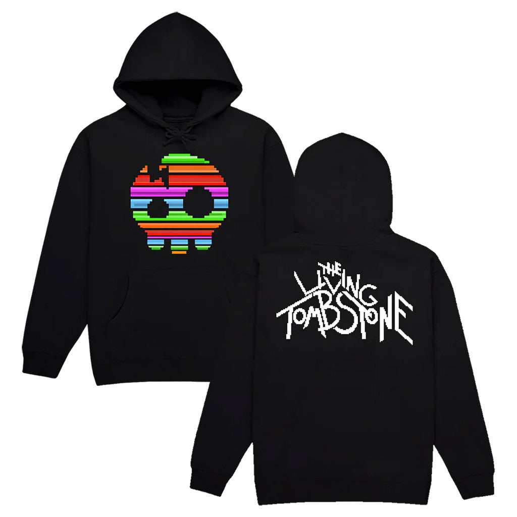 The Living Tombstone Merch The Living Tombstone 8 Bit Rainbow Skull Black Hoodie The Living Tombstone Merch The Living Tombstone 8 Bit Rainbow Skull Black Hoodie