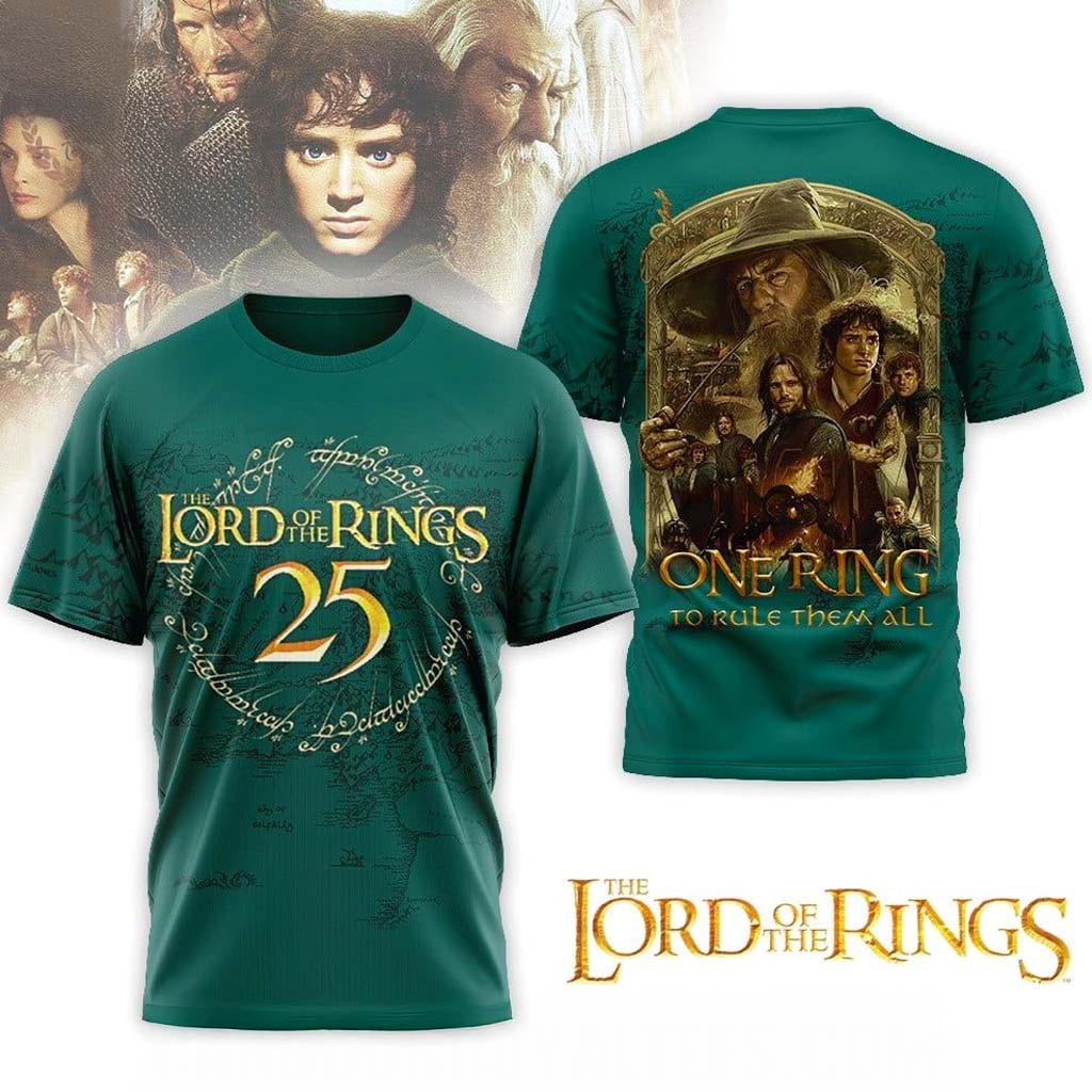 The Lord Of The Rings 25th Anniversary Shirt The Lord Of The Rings Merch Best Gifts For Fans