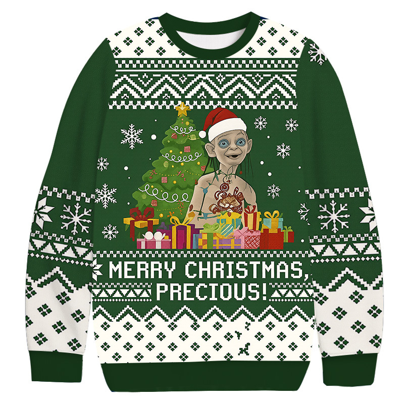 The Lord Of The Rings Gollum Christmas Ugly Sweatshirt Christmas Party Novelty Sweater Gift Ideas