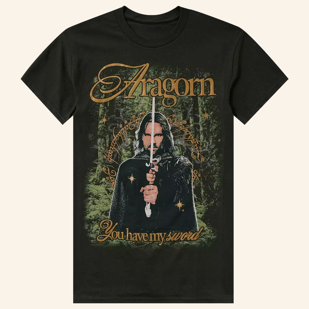 The Lord Of The Rings Merch Aragorn You Have My Sword T-Shirt Gifts For Fantasy Lovers