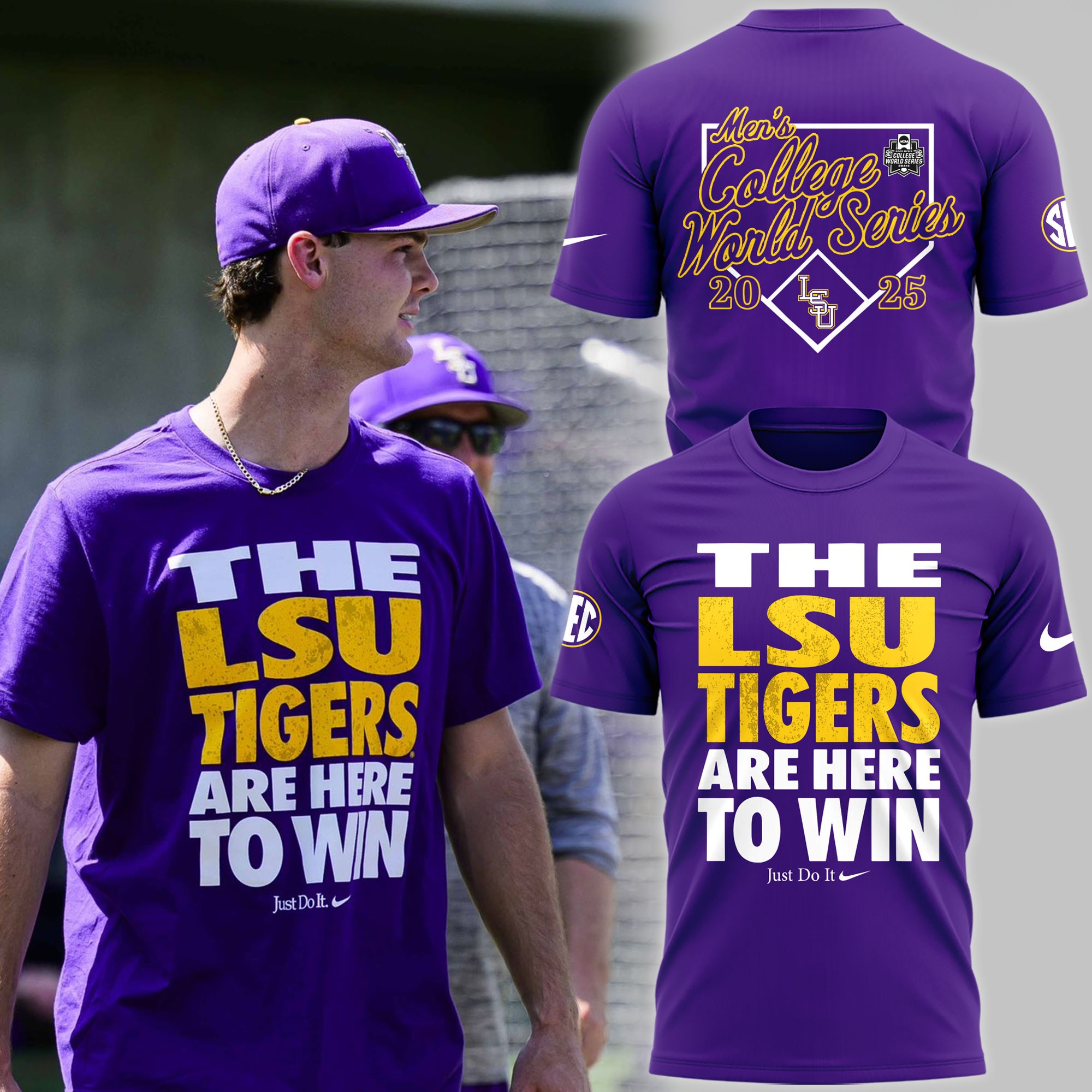 The LSU Tigers Are Here To Win LSU Baseball T-Shirt 2025 Gift Pick For Baseball Buyers