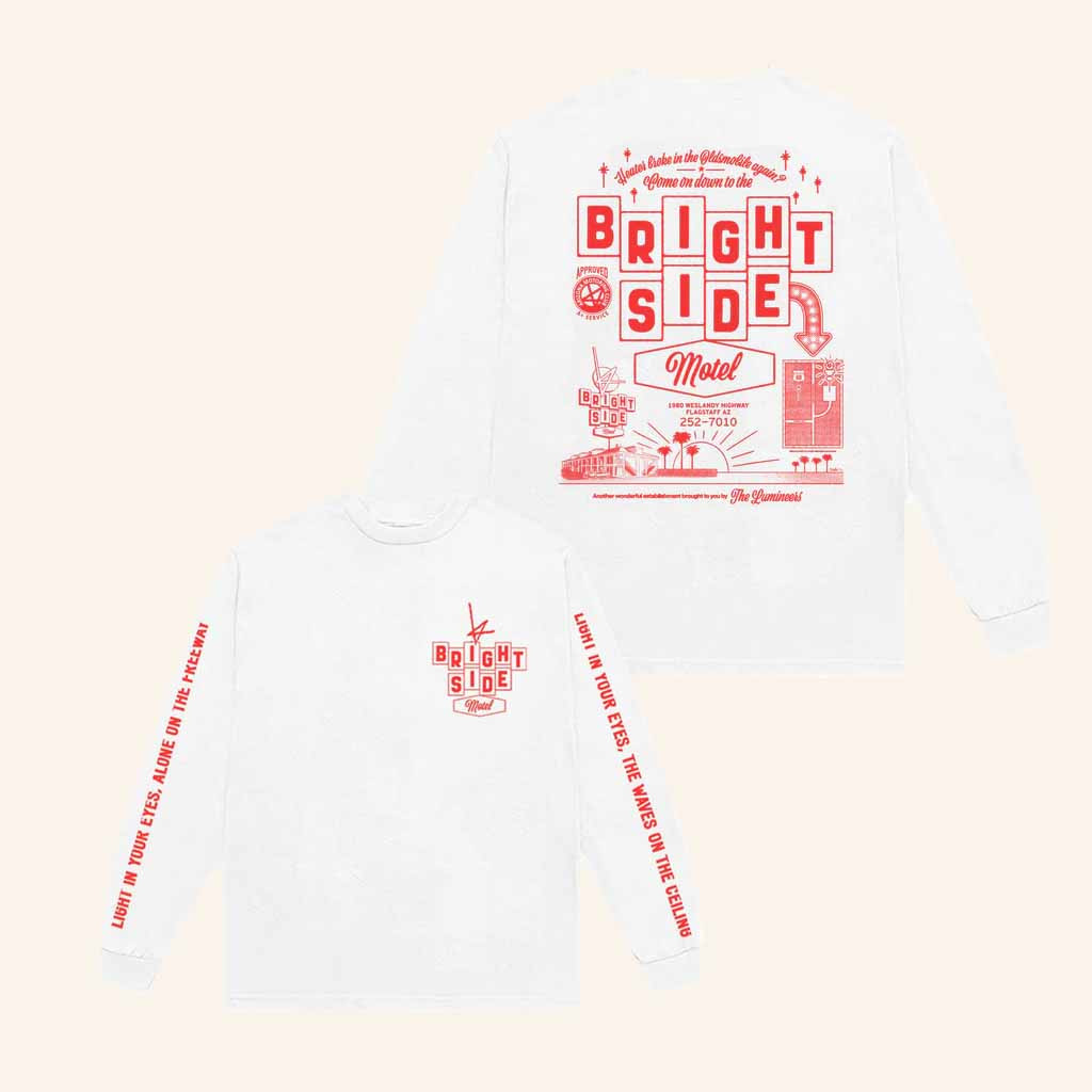 The Lumineers Merch Brightside Motel Long Sleeve Shirt Music Gift Ideas For Guys