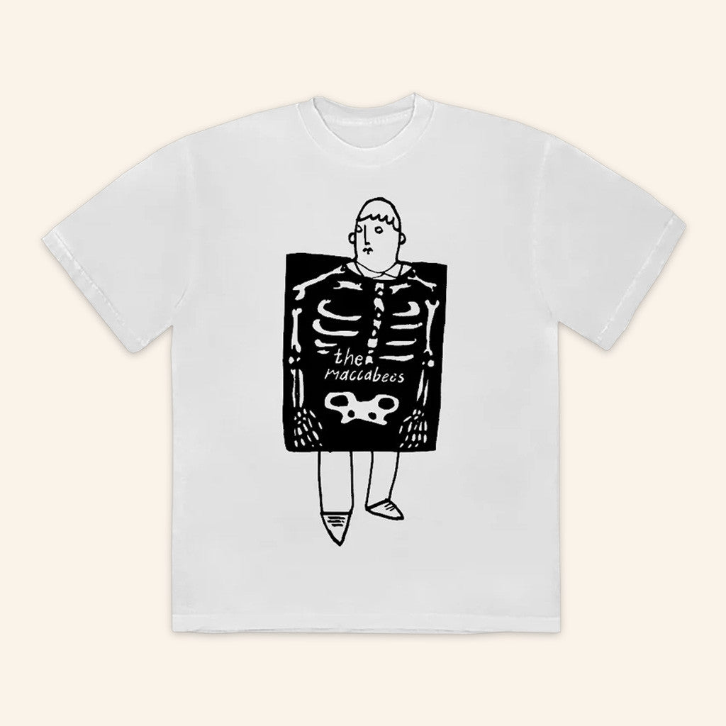 The Maccabees Merch White Skeleton T-Shirt Funny Gifts For Friends The Maccabees Merch White Skeleton T-Shirt Funny Gifts For Friends