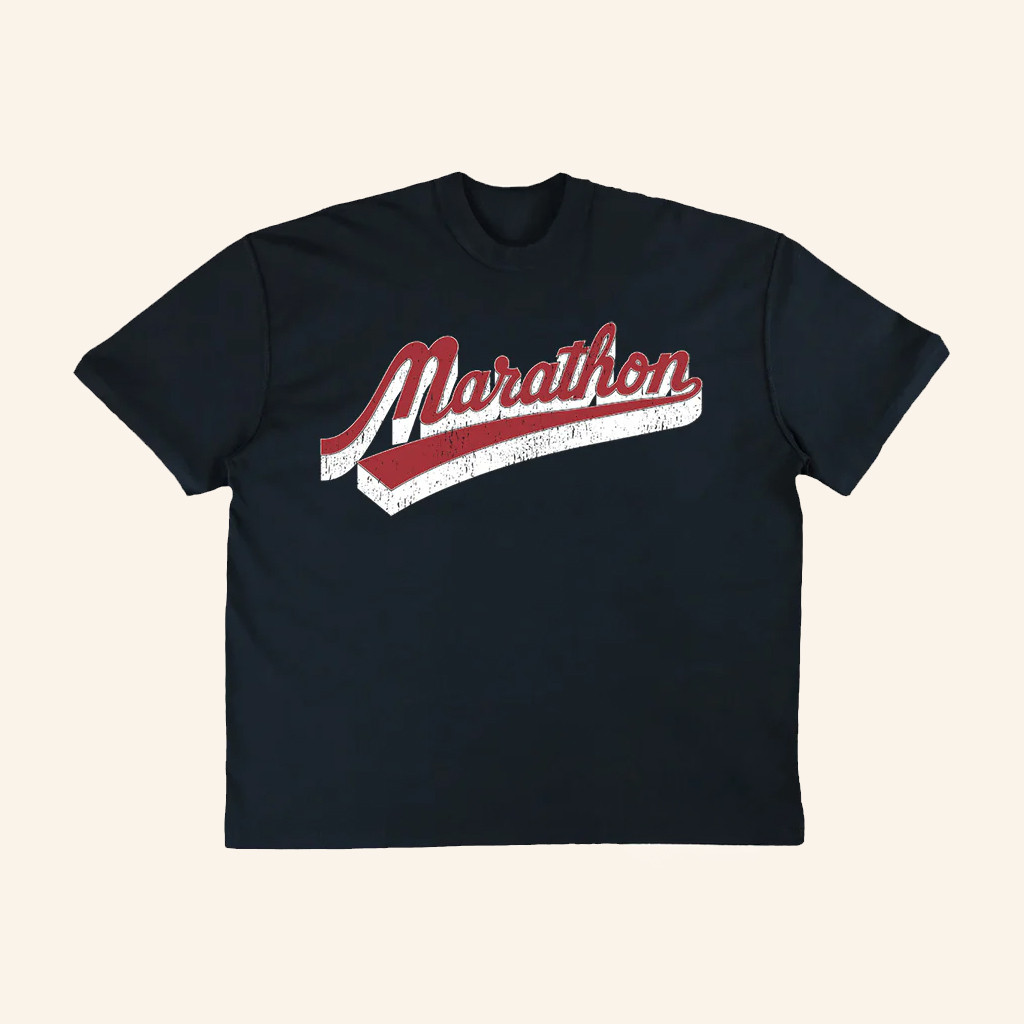 The Marathon Clothing Merch Collegiate Script T-Shirt Christmas Presents For Him The Marathon Clothing Merch Collegiate Script T-Shirt Christmas Presents For Him