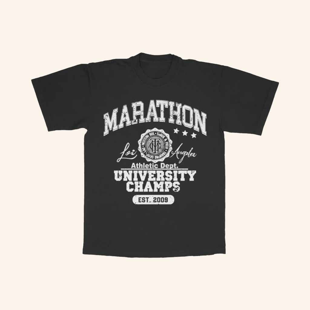 The Marathon Clothing Merch Marathon University T-Shirt Black Gifts For Brother The Marathon Clothing Merch Marathon University T-Shirt Black Gifts For Brother