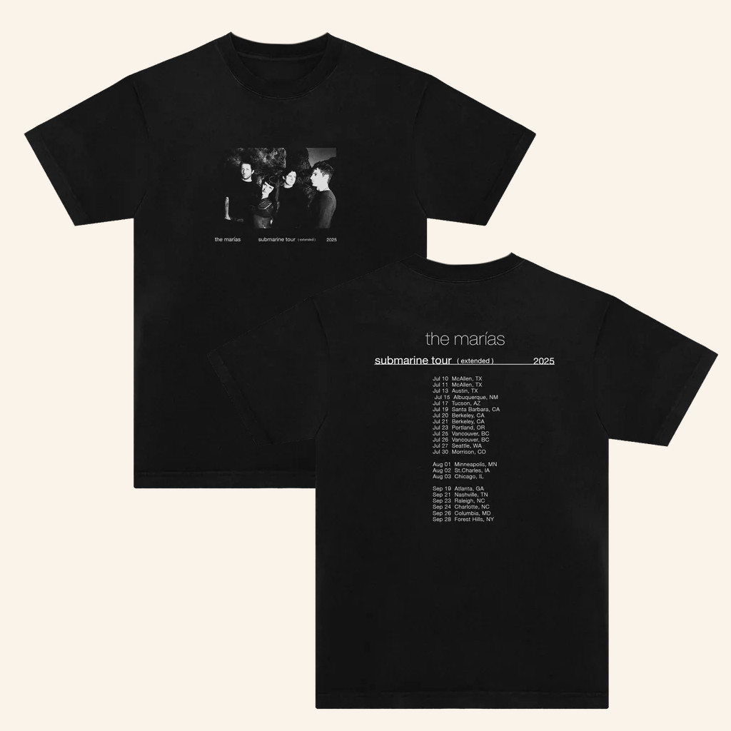 The Marias Merch Submarine North America Tour T-Shirt Birthday Gifts For Pop Fans