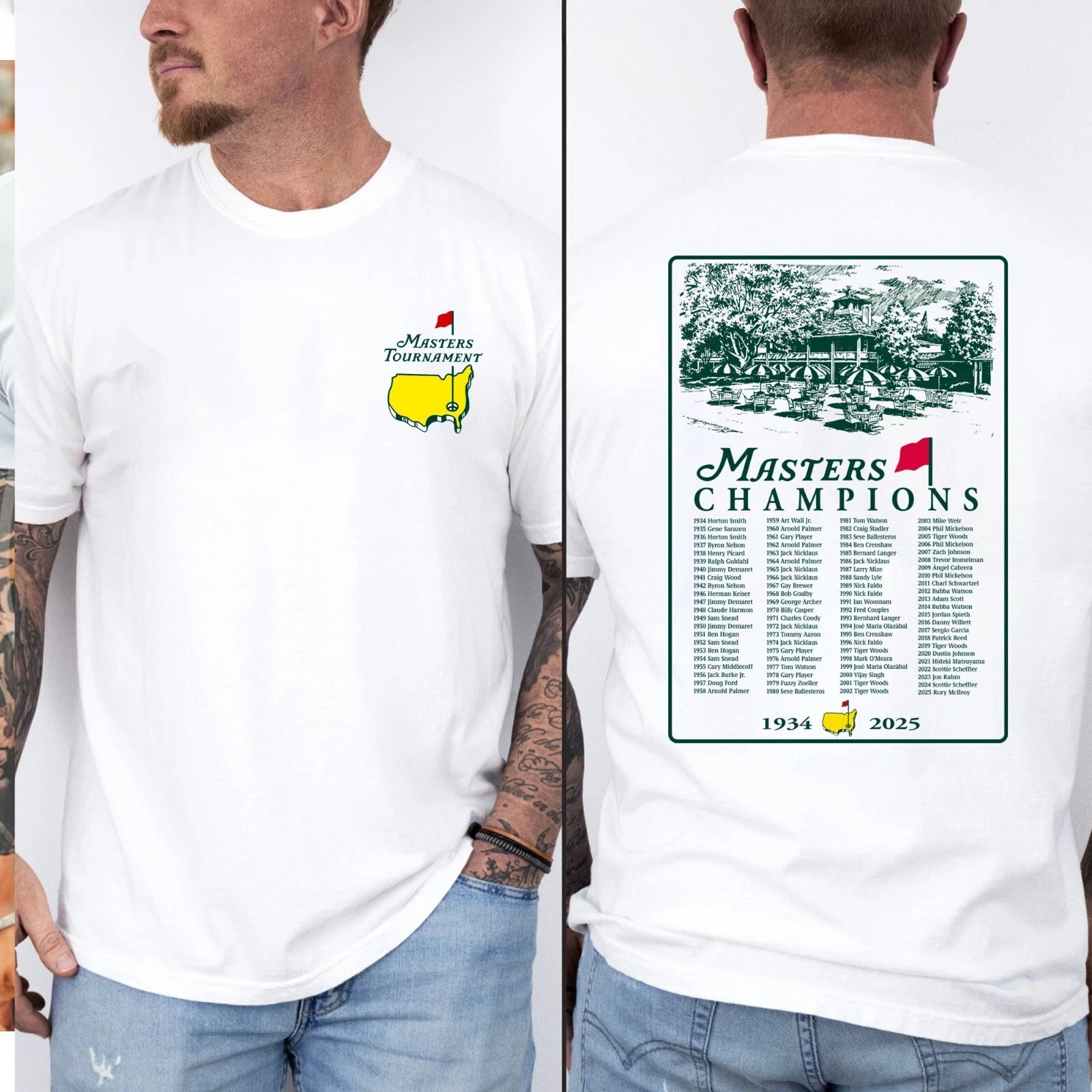 The Masters Golf National Champions 2025 White T-Shirt Gifts For Golfers