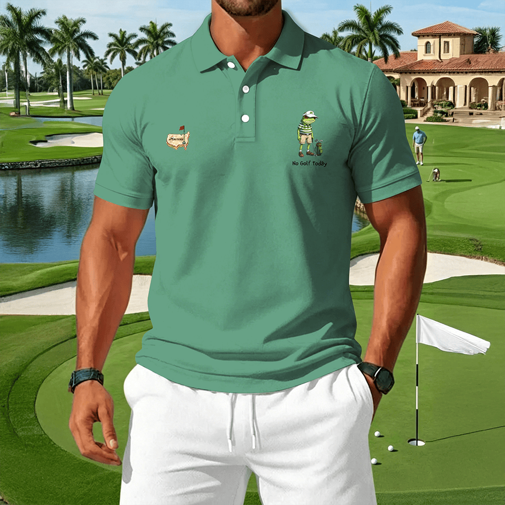 The Masters No Golf Today Polo Shirt Funny Golf Clothes Best Golf Presents For Dad