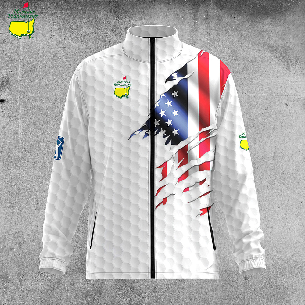 The Masters Tournament 2026 Golf Collar Jacket American Flag The Masters Tournament 2026 Merch