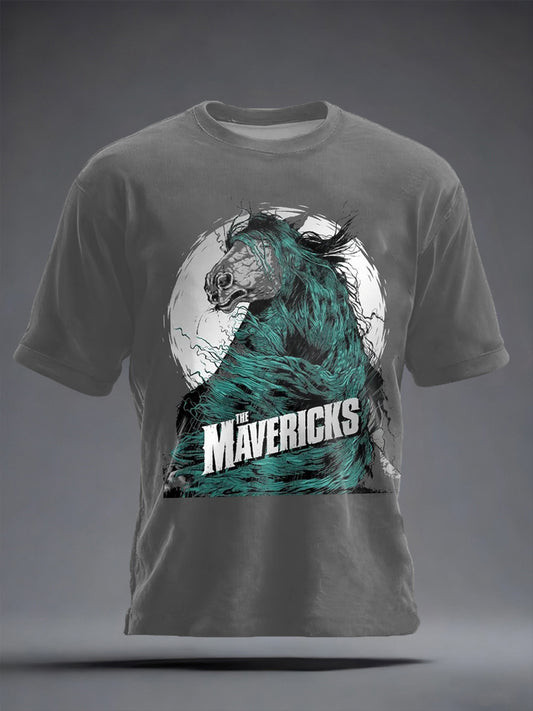 The Mavericks Merch Green Horse T-Shirt Music Concert Tee Gifts For The Mavericks Fans