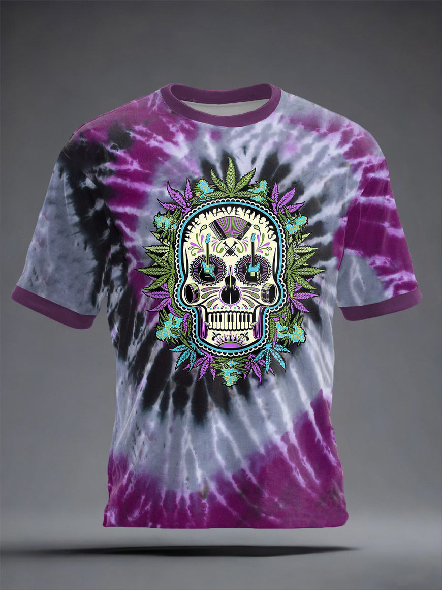 The Mavericks Merch Purple Cyclone Tie Dye T-Shirt Ray Skull Shirt Mavericks Fan Gifts