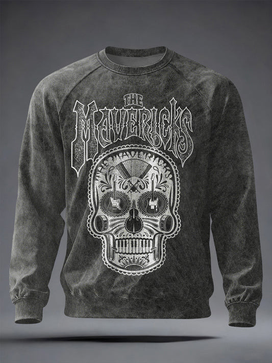 The Mavericks Merch Sugar Skull Sweatshirt Country Music Apparel Gifts For Music Enthusiasts