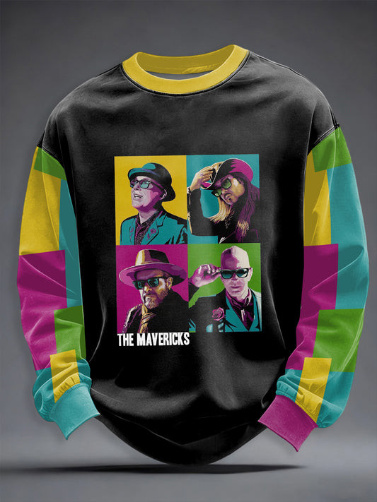 The Mavericks Merch Sweatshirt The Mavericks Band Members Portrait Sweatshirt Gifts For Men