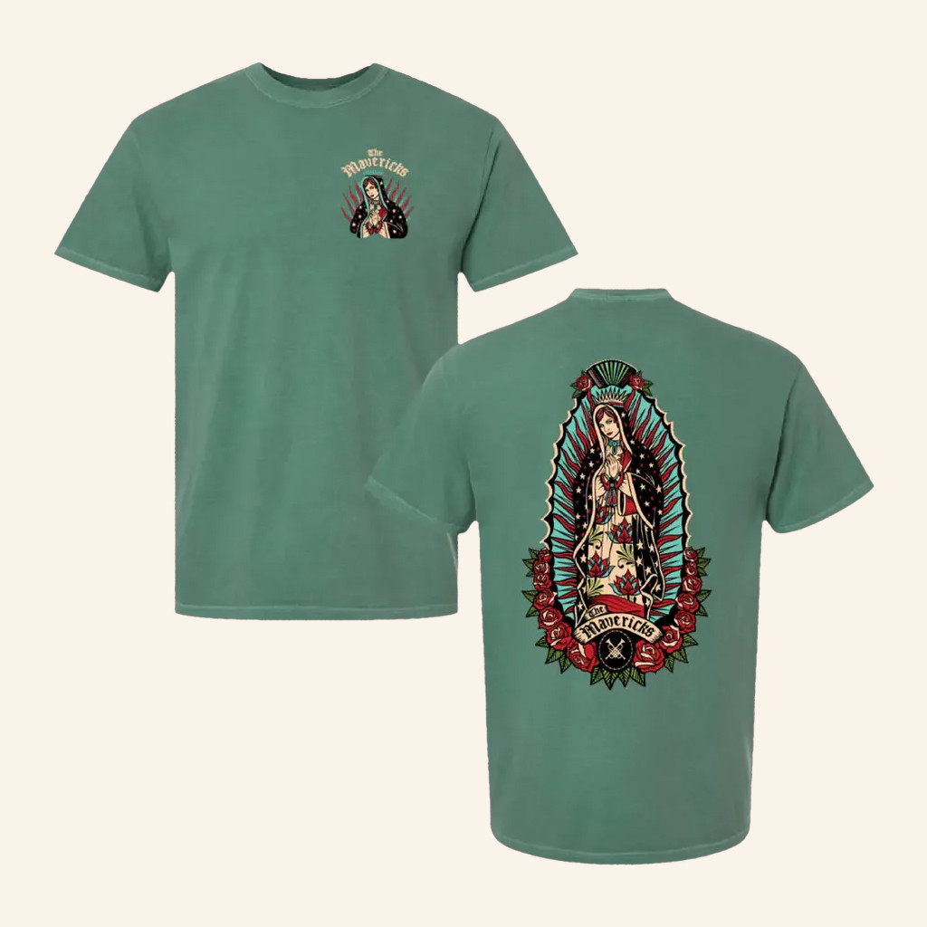 The Mavericks Merch World Merch Our Lady Guadalupe Green T-Shirt Gifts For Mom The Mavericks Merch World Merch Our Lady Guadalupe Green T-Shirt Gifts For Mom