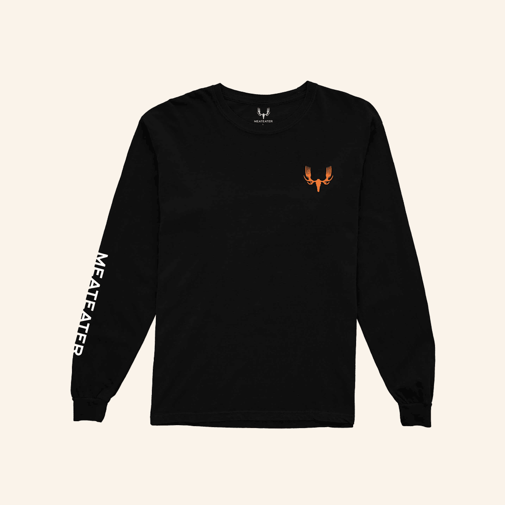 The Meat Eater Merch Meateater Logo 2 0 Black Long Sleeve Shirt Him Gifts