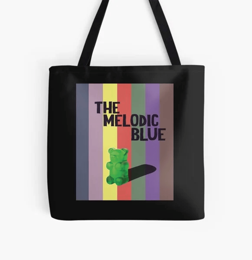 The Melodic Blue Album Title Tote Bag Hip Hop Album Graphic Tote Bag Present For Huge Fans