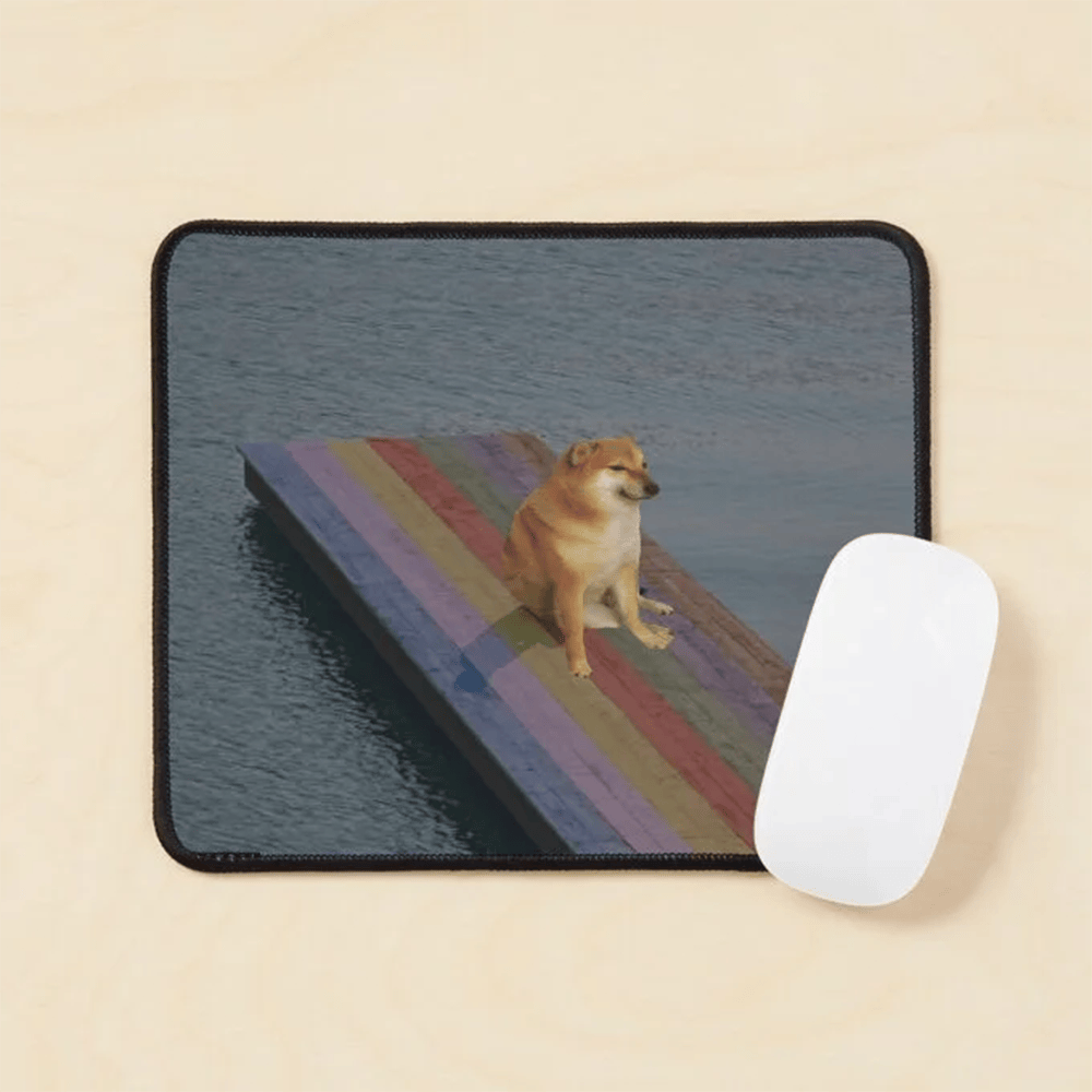 The Melodic Blue Cheems Meme Mouse Pad Funny Baby Keem Merch Music Gift Ideas For Him