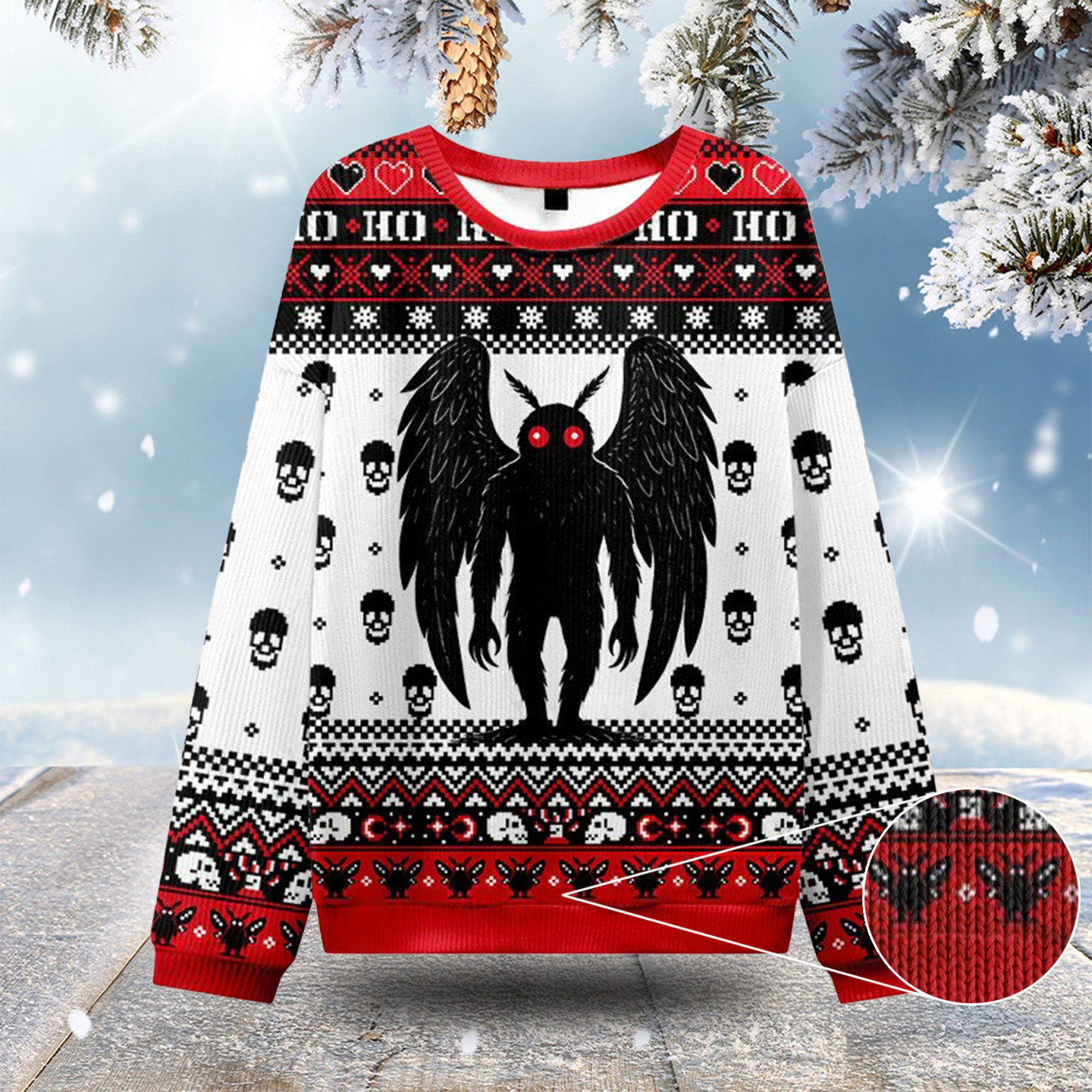 The Mothman Ugly Christmas Sweatshirts Ugly Holiday Sweater Xmas Gifts For Son