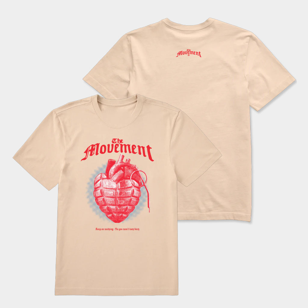 The Movement Merch 2026 Heart Grenade T-Shirt The Movement Fan Apparel Gifts For Son The Movement Merch 2026 Heart Grenade T-Shirt The Movement Fan Apparel Gifts For Son